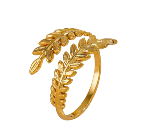 Gold leaf wrap ring