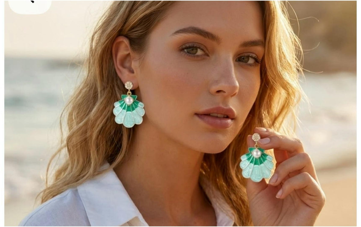 Ocean Bloom Shell Earrings