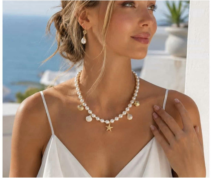 Pearl Shore Starfish Necklace